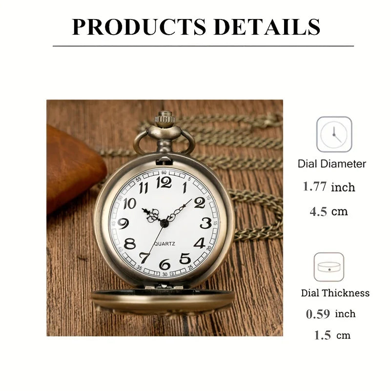 Vintage Chain Pocket Watch Best Gift for Father's Day