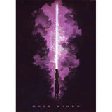 Star Wars Lightsaber Canvas Wall Art - Iconic Jedi & Sith Weaponry Prints - Minimalist Sci-Fi Movie Decor for Home, Office, or Game Room - Kylo Ren, Ahsoka Tano & Obi-Wan Editions