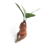Mandrake Root Resin Statue - Handcrafted Harry Potter Inspired Garden Figurine & Indoor Mythical Plant Decor - Realistic Mandragora Herbology Art Ornament