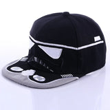 Star Wars Stormtrooper Snapback Hat - Premium Embroidered Sci-Fi Imperial Soldier Baseball Cap - White & Grey Flat Brim Streetwear Trucker Hat - Adjustable Hip Hop Headwear Cosplay Gift