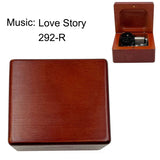 "Love Story" Hand-Crank Wooden Music Box - Taylor Swift Inspired Fan Souvenir - Laser-Engraved Portrait & Classic Lyric Motif - Premium Musical Keepsake Gift
