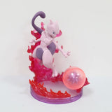 Pokémon Mewtwo LED Diorama Statue - Glowing Psychic Energy & Shadow Ball Action Figure - Collectible Anime Desk Statue & Gaming Setup Display - 15CM