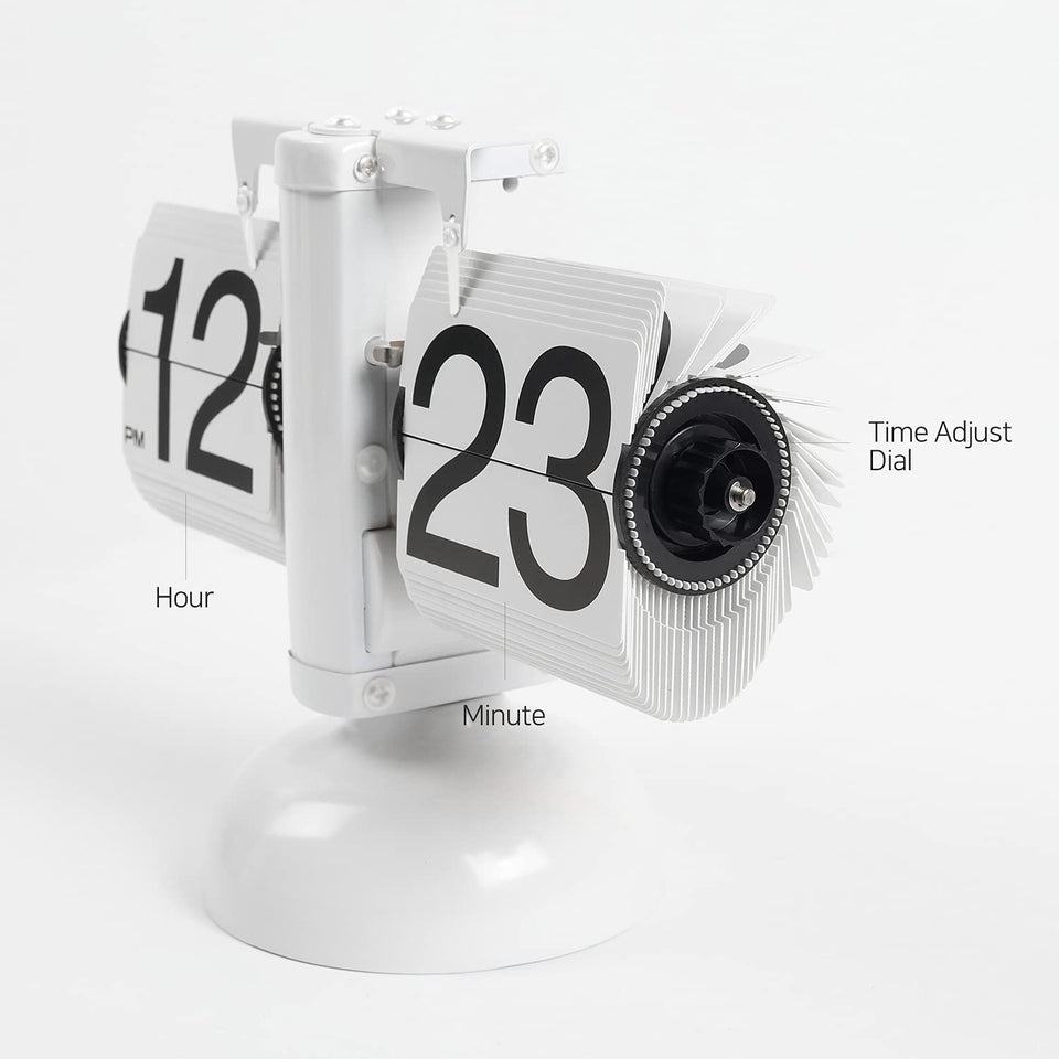 Vintage Flip Page Table Clock