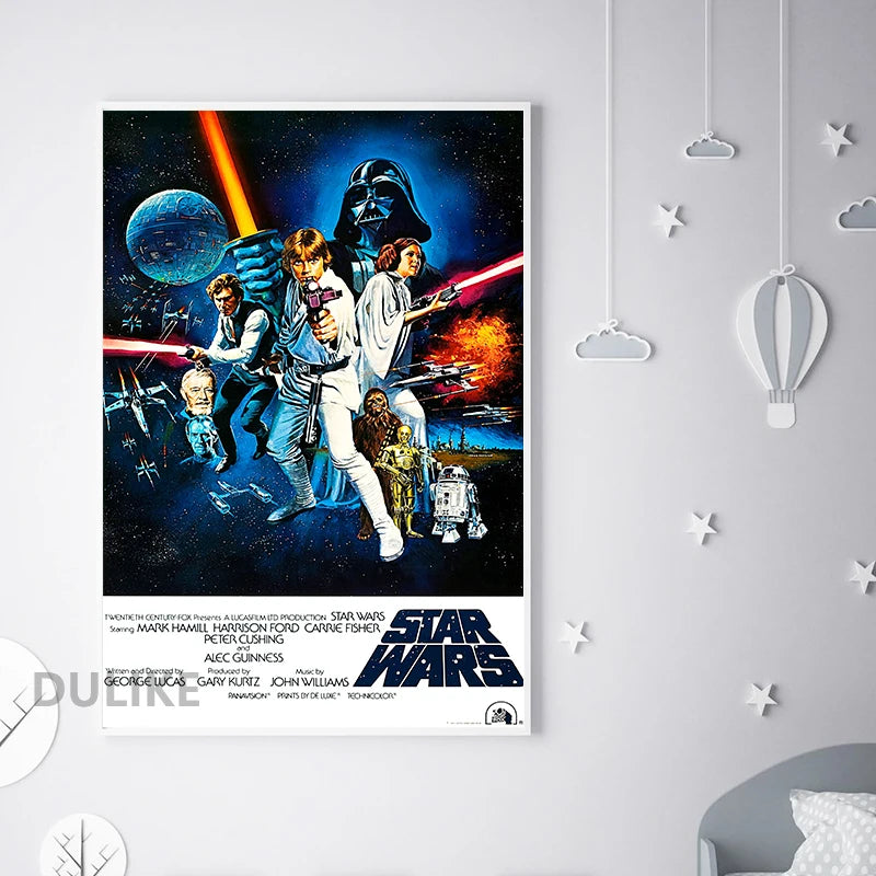 Star Wars: A New Hope (1977) Vintage Movie Poster – Premium Canvas Wall Art Print
