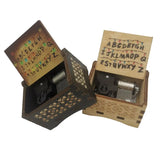 Stranger Things Alphabet Wall Hand-Crank Music Box - Vintage Laser-Engraved Wooden Keepsake - Classic Sci-Fi Mystery Movie Souvenir & Collector’s Gift