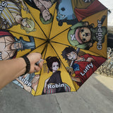 One Piece Characters Yellow Sunscreen Umbrella