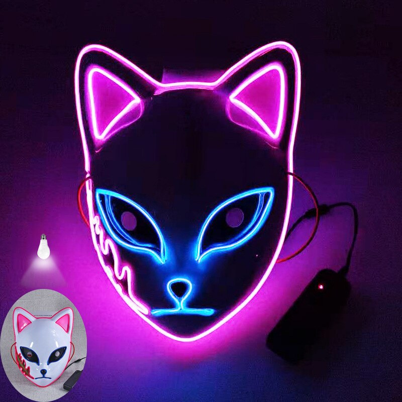 Demon Slayer Cosplay Glowing Mask