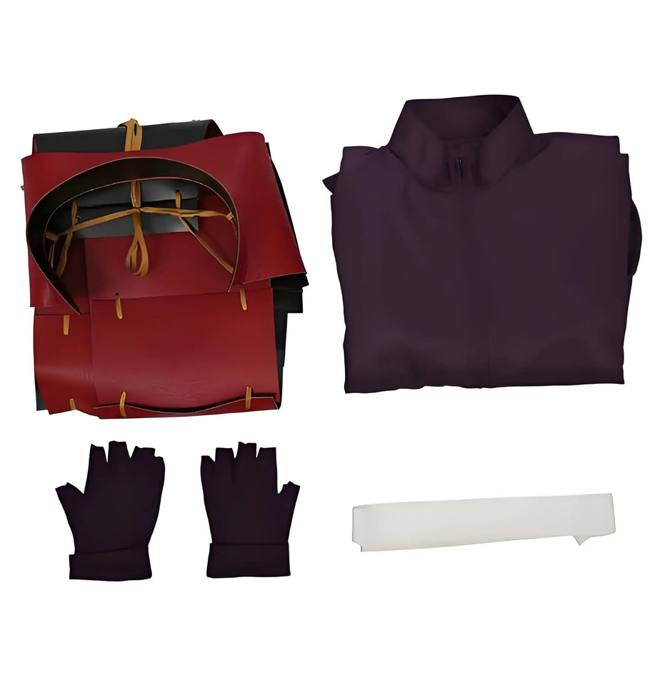 Anime Legendary Madara Cosplay Costume - Premium Red Ninja Armor Uniform Suit - Retro Clan Leader Battle Outfit - High-Quality Halloween Carnival Party Gear and Comic-Con Apparel