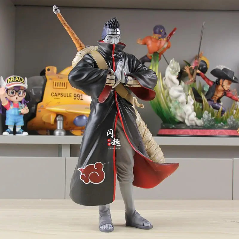 Premium Anime Rogue Shark Warrior Collectible Statue - High-Detail Shark Ninja Action Figure - Elite Cloud Cloak Rogue PVC Figure with Massive Bandage Wrapped Sword - Gift for Manga Fans, PC Setup & Shelf Display - (10CM)