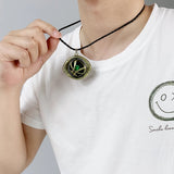 Doctor Strange Eye of Agamotto Pendant Necklace - Antique Brass Mystic Amulet with Green Time Stone Gem - Marvel Superhero Cosplay Prop Jewelry & Gift for Comic Fans