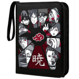 Anime Rogue Ninja Zippered Trading Card Binder - 9-Pocket PU Leather TCG Collector Folder Album with Wrist Strap & Red Cloud Graphic - Portable Storage Case for Pokemon, MTG, Yu-Gi-Oh & Sports Cards