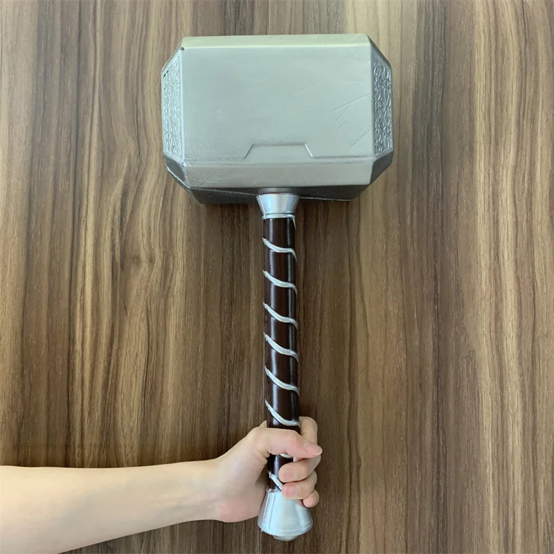 Thor Mjolnir Hammer Prop Replica - Life-Size Metallic Foam/Resin Mjolnir Hammer - Marvel Superhero Cosplay Weapon, Costume Prop & Desk Display for Fans & Collectors