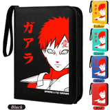 Anime Rogue Ninja Zippered Trading Card Binder - 9-Pocket PU Leather TCG Collector Folder Album with Wrist Strap & Red Cloud Graphic - Portable Storage Case for Pokemon, MTG, Yu-Gi-Oh & Sports Cards