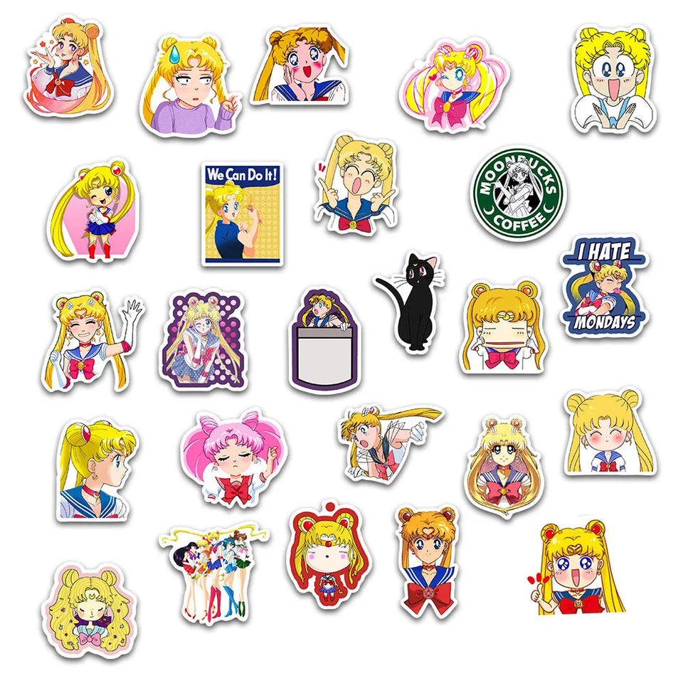 Sailor Moon - 10/30/50PCS Kawaii Anime Stickers