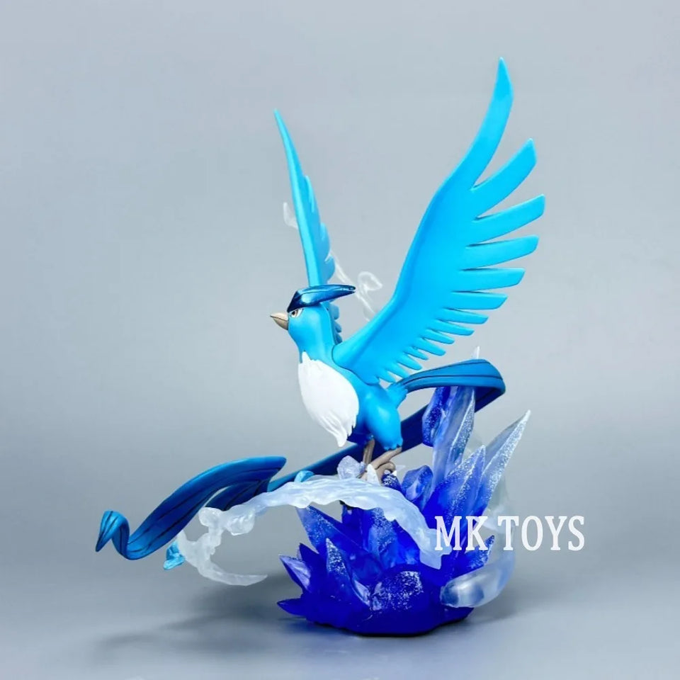 Pokémon Articuno Ice Type Diorama Statue - Legendary Bird Action Figure with Crystal Base - Collectible Anime Desk Statue & Gaming Setup Display