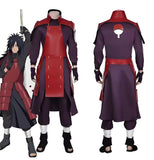 Anime Legendary Madara Cosplay Costume - Premium Red Ninja Armor Uniform Suit - Retro Clan Leader Battle Outfit - High-Quality Halloween Carnival Party Gear and Comic-Con Apparel