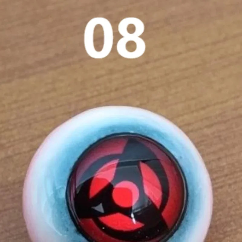 Naruto Sharingan & Mangekyou Sharingan Eyeball Prop Set - Realistic Uchiha Cosplay Eyeball Replicas - Itachi, Sasuke & Kakashi Eye Props for Anime Displays & Halloween