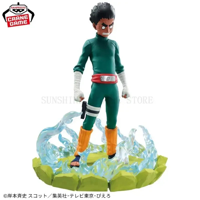 Naruto Memorable Saga Rock Lee Action Figure - Official Bandai Spirits Banpresto Statue with Dust Effect Base - Collectible Anime Desk Figure -12CM