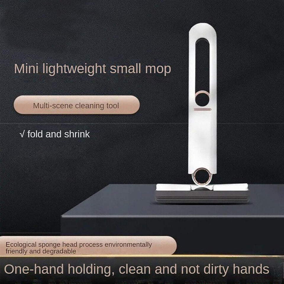 Portable Mini Squeeze Cleaning Mop (with 2 pcs head foam)