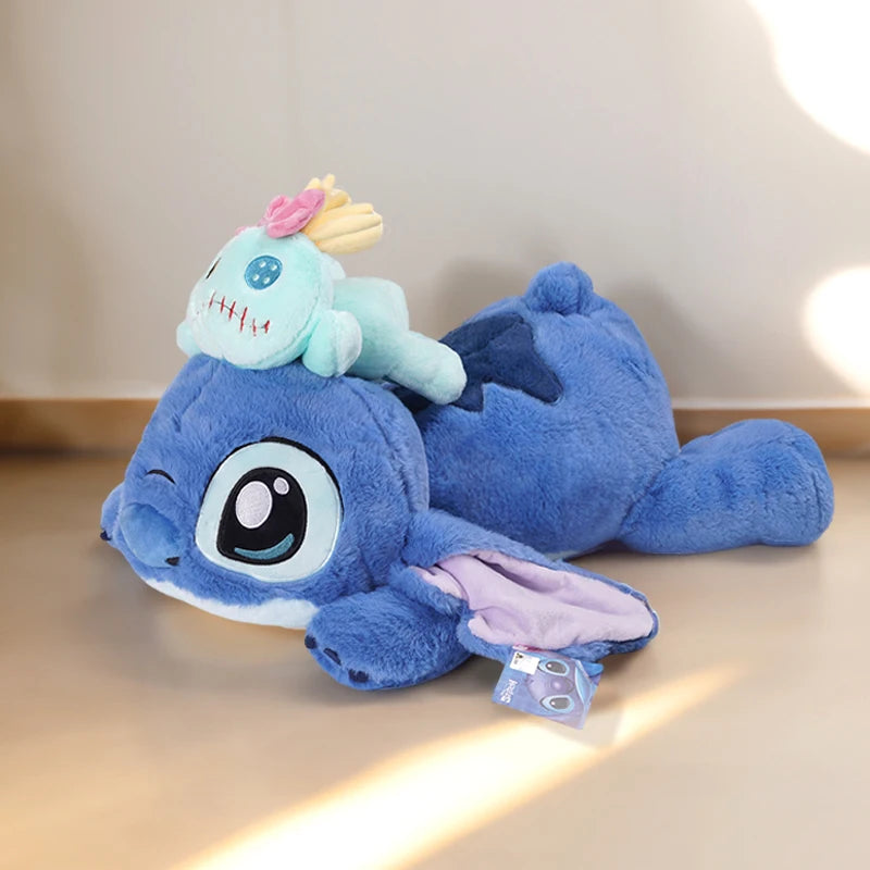 53cm Disney Stitch Lying Plush – Kawaii Stuffed Toy Pillow, Perfect Birthday Gift for Kids or Her