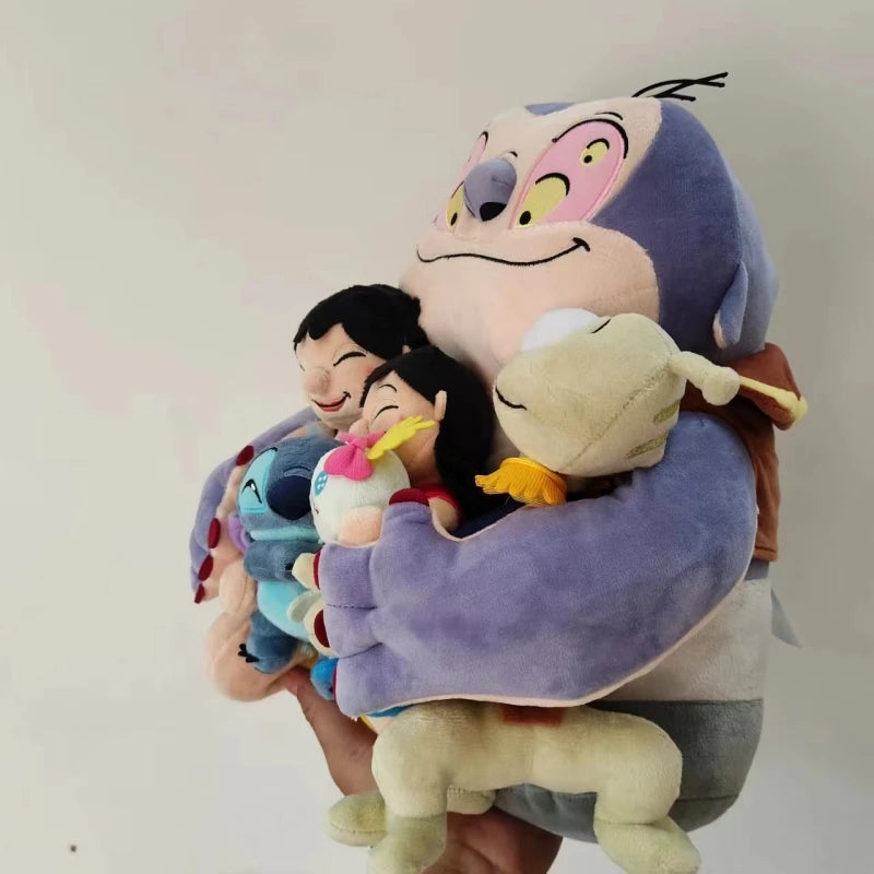 36cm Disney Lilo & Stitch Plush Set – Kawaii Jumba & Pleakley Soft Toys for Kids Gifts
