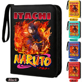 Anime Rogue Ninja Zippered Trading Card Binder - 9-Pocket PU Leather TCG Collector Folder Album with Wrist Strap & Red Cloud Graphic - Portable Storage Case for Pokemon, MTG, Yu-Gi-Oh & Sports Cards