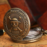One Piece Anime Steampunk Vintage Pocket Watch Necklace