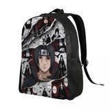 Itachi Uchiha Manga Collage Backpack - Anime Torn Graphic School Bookbag with Sharingan Eyes - Durable Canvas Laptop Daypack for Anime Fans, Students & Cosplay