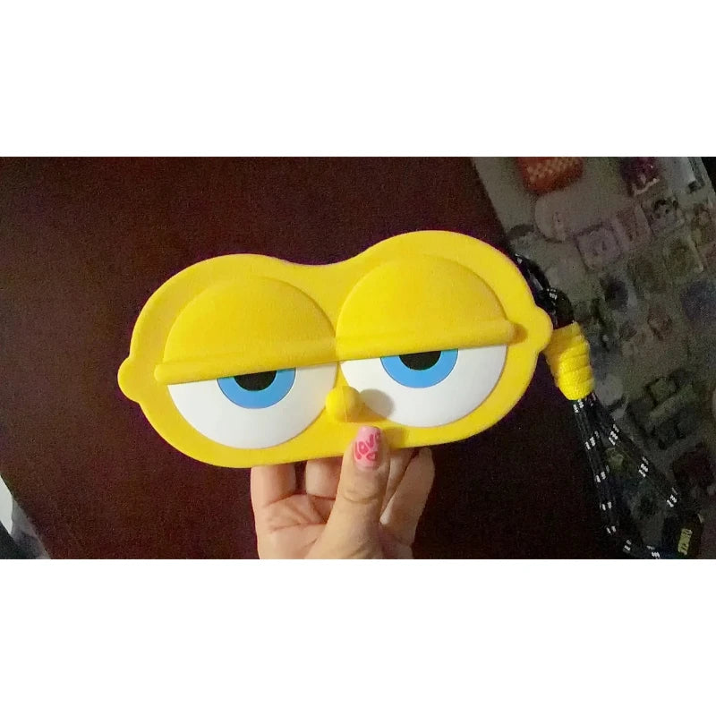 SpongeBob SquarePants Silicone Glasses Case - Protective Eyewear Pouch - "Life is the Bubbles" Edition Soft Shell Eyeglass Protector