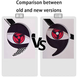Naruto Obito War Mask with LED Glowing Eyes - Tobi White Rinnegan & Sharingan Illuminated Cosplay Helmet - Full-Face Light-Up Mask for Anime Conventions, Halloween & Displays