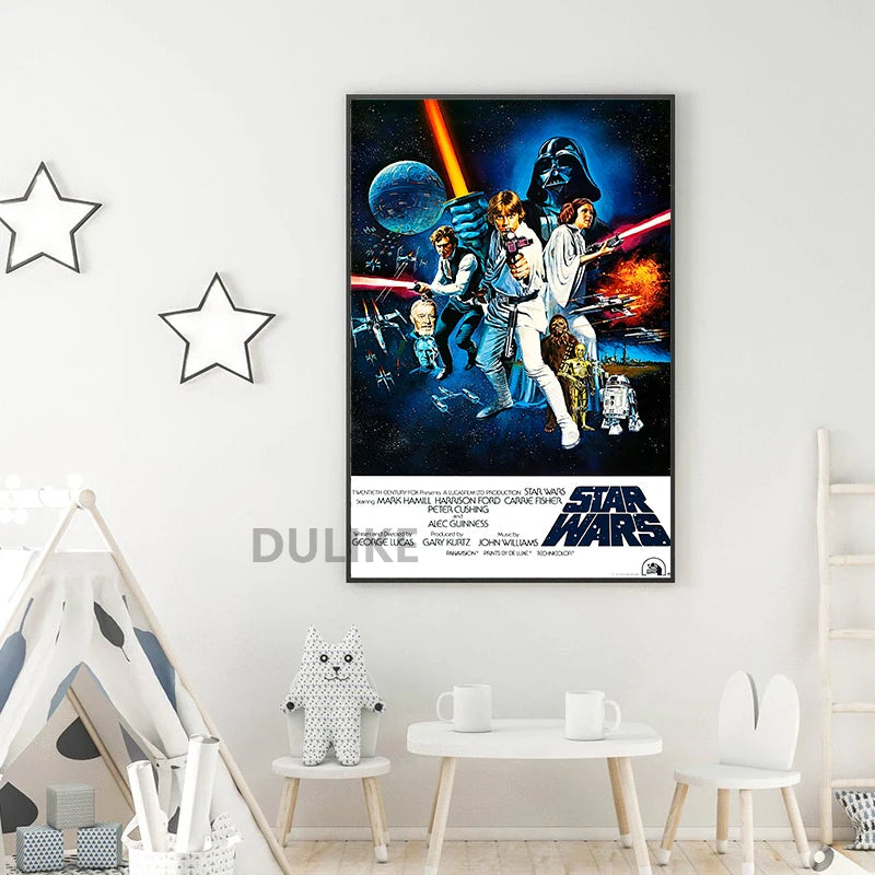 Star Wars: A New Hope (1977) Vintage Movie Poster – Premium Canvas Wall Art Print
