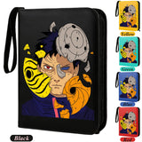 Anime Rogue Ninja Zippered Trading Card Binder - 9-Pocket PU Leather TCG Collector Folder Album with Wrist Strap & Red Cloud Graphic - Portable Storage Case for Pokemon, MTG, Yu-Gi-Oh & Sports Cards