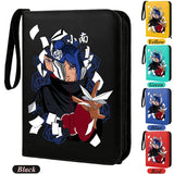 Anime Rogue Ninja Zippered Trading Card Binder - 9-Pocket PU Leather TCG Collector Folder Album with Wrist Strap & Red Cloud Graphic - Portable Storage Case for Pokemon, MTG, Yu-Gi-Oh & Sports Cards