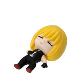 Anime Sleeping Chibi Figure Set - Cute Mini L Lawliet, Light Yagami, Misa Amane & Near Sleeping Statue - Kawaii Desktop PVC Model Toy Collection - Cool Otaku Gift for Bedroom Display