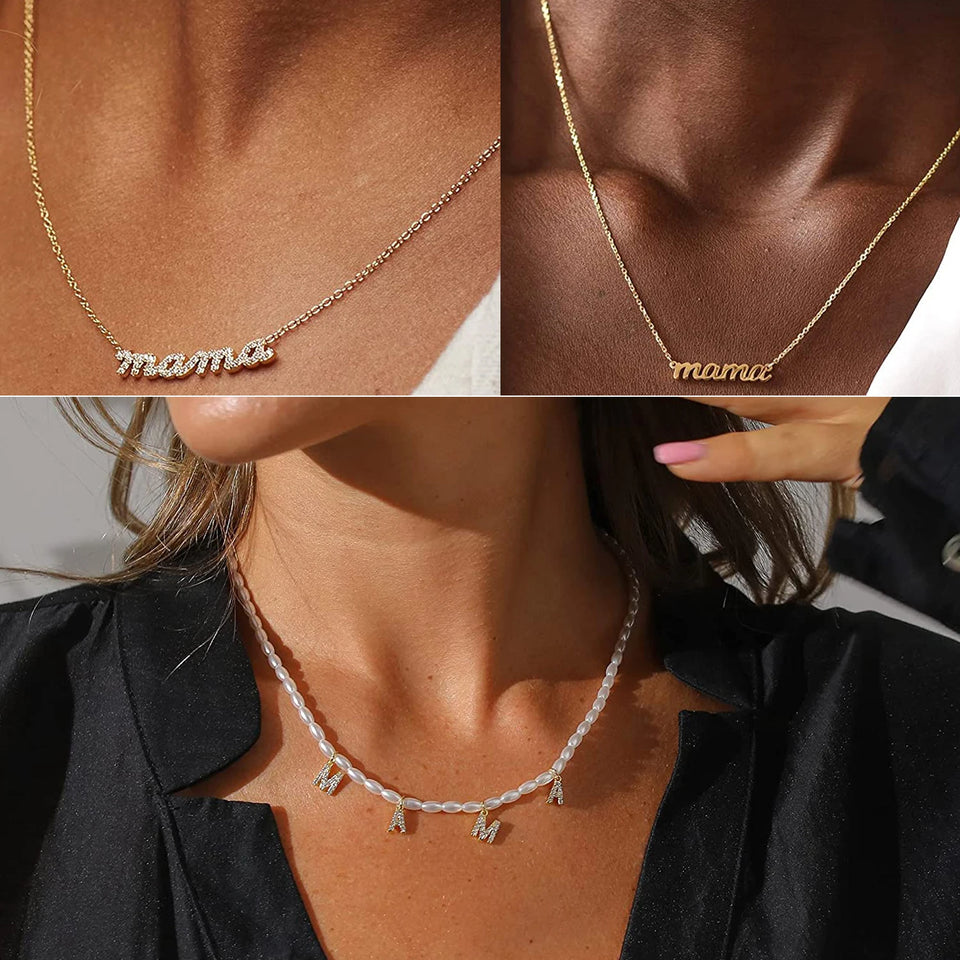 Elegant Necklace Jewelry for Mother's Day Gift - 18k Gold Plated Stainless Steel