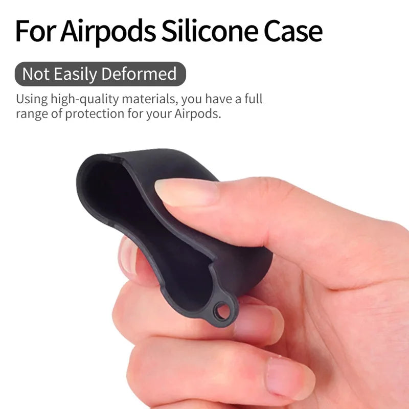 Anime Ninja Protective Silicone Case Cover for AirPods Pro / 1 & 2 / 3 - Shockproof Earphone Case with Carabiner Clip Featuring Akatsuki Cloud, Uchiha Crest & Rinnegan Seals - Gift for Anime Fans & Gamers
