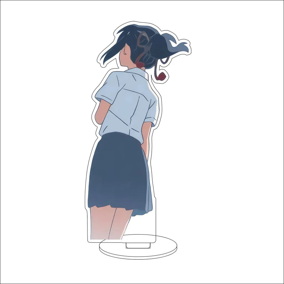 Your Name Anime Acrylic Standee Collection - Premium Taki & Mitsuha Timeline Variant Figures - Kimi no Na wa Kataware-doki Twilight Desk Decor - Romantic Manga Fan Gift Set for Bookshelf, Desk & Room Display
