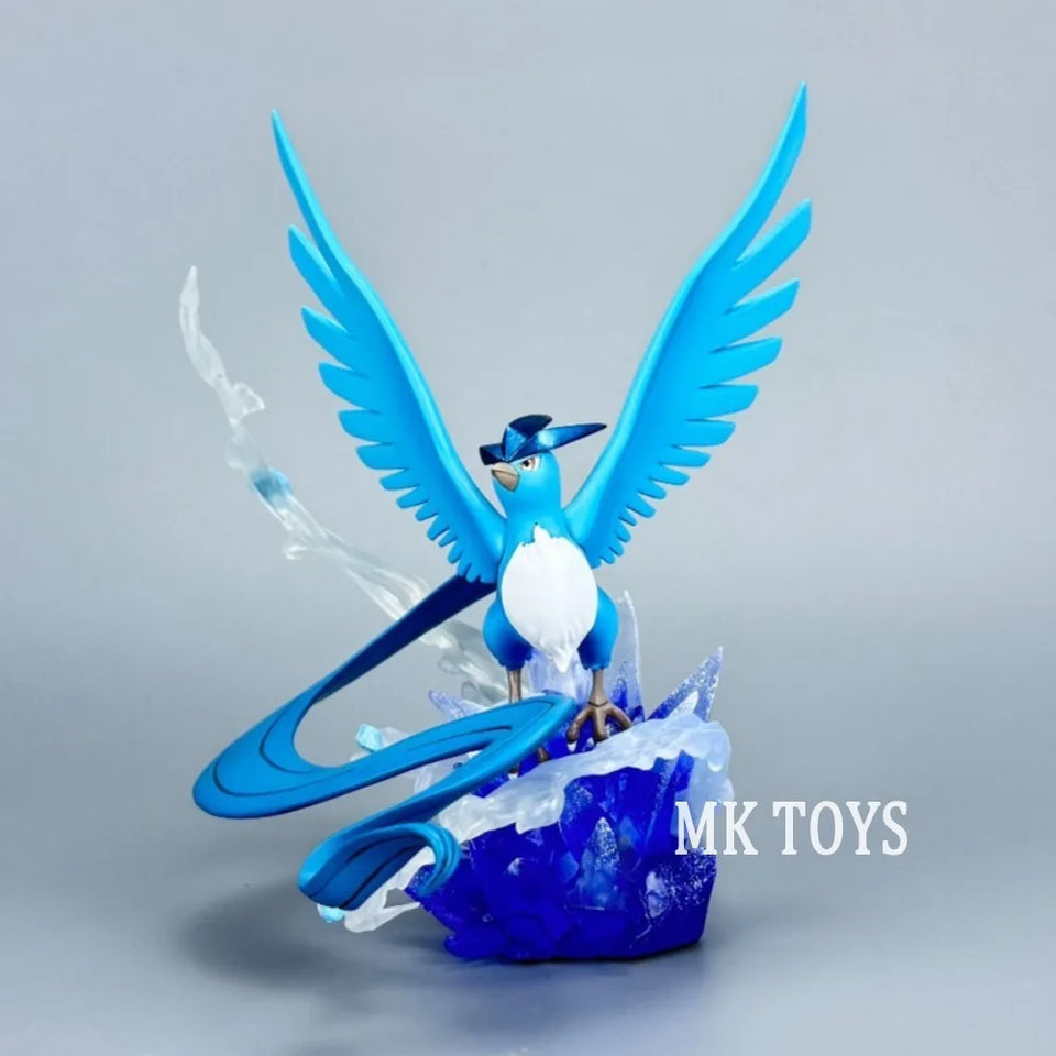 Pokémon Articuno Ice Type Diorama Statue - Legendary Bird Action Figure with Crystal Base - Collectible Anime Desk Statue & Gaming Setup Display