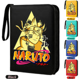 Anime Rogue Ninja Zippered Trading Card Binder - 9-Pocket PU Leather TCG Collector Folder Album with Wrist Strap & Red Cloud Graphic - Portable Storage Case for Pokemon, MTG, Yu-Gi-Oh & Sports Cards