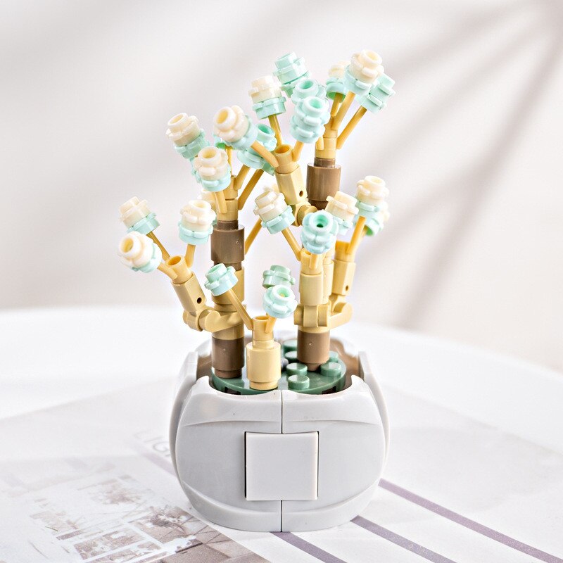 DIY Succulents Romantic Flowers Bouquet Bricks