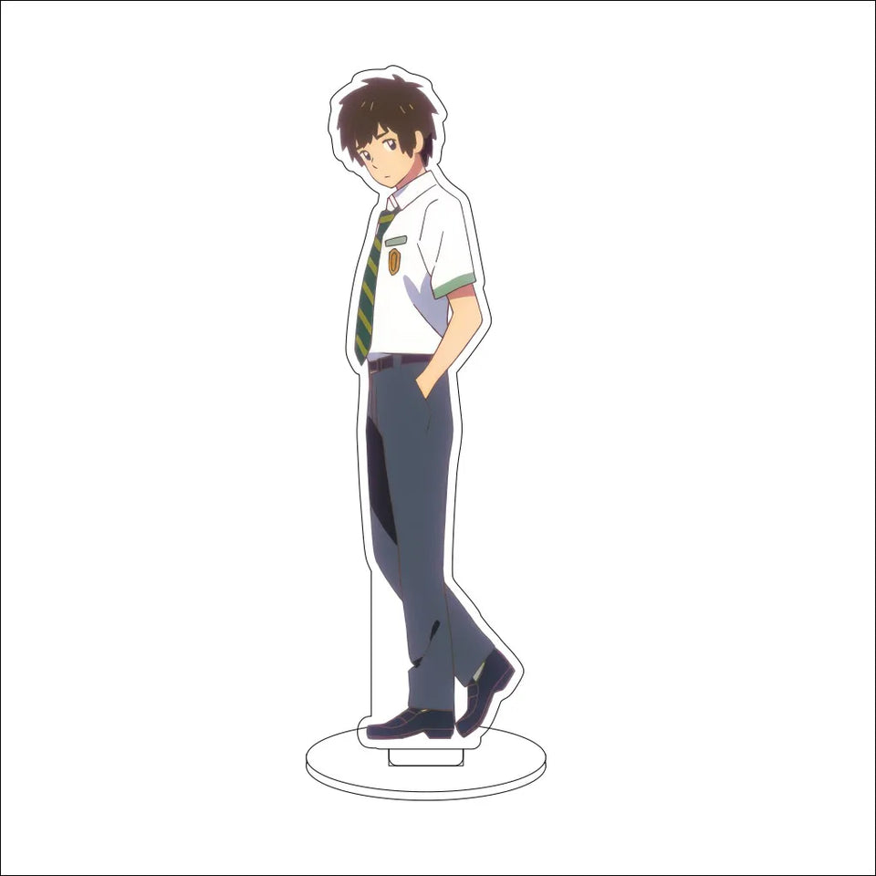 Your Name Anime Acrylic Standee Collection - Premium Taki & Mitsuha Timeline Variant Figures - Kimi no Na wa Kataware-doki Twilight Desk Decor - Romantic Manga Fan Gift Set for Bookshelf, Desk & Room Display