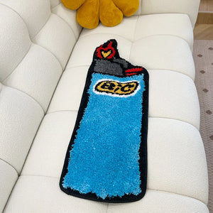 Blue Lighter Tufted Bedroom Rug (80x24)