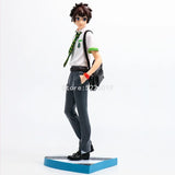 Your Name Anime Figure Set - Premium Taki Tachibana & Mitsuha Miyamizu Uniform Statue - Kimi no Na wa Interlocking Diorama Base Model - Romantic Shinkai Film Collectible Fan Gift with Heart Window Box - (22CM)