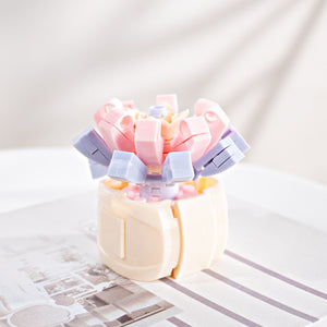 DIY Succulents Romantic Flowers Bouquet Bricks
