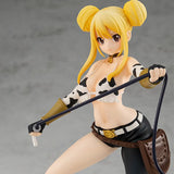 Fairy Tail Lucy Heartfilia Star Dress Taurus Form Action Figure - Collectible Anime Statue with Whip & Display Rock Base - Desk Decor - 18CM