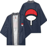 Anime Kimono Haori Cardigan Cloak - Akatsuki Red Cloud Printing Open Front Robe - Gaara Jiraiya Uchiha Unisex Graphic Yukata Jacket - Casual Streetwear Ninja Cosplay Cape Outwear