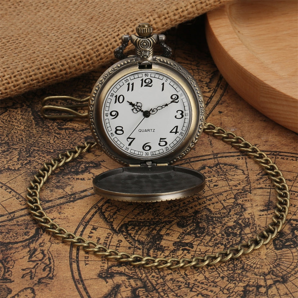 One Piece Anime Steampunk Vintage Pocket Watch Necklace