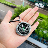 Doctor Strange Eye of Agamotto Pendant Necklace - Antique Brass Mystic Amulet with Green Time Stone Gem - Marvel Superhero Cosplay Prop Jewelry & Gift for Comic Fans