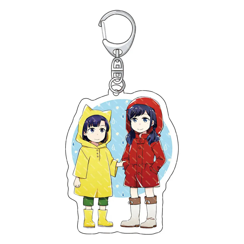 Weathering With You Chibi Acrylic Keychain Collection - Hodaka & Hina Cute Anime Couple Charm Set - Clear Double-Sided Pendant Keyring for Bags, Ita Bags & Anime Fans