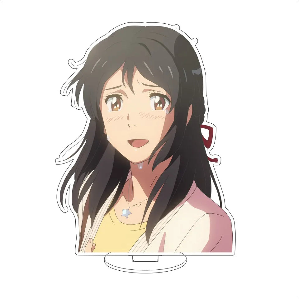 Your Name Anime Acrylic Standee Collection - Premium Taki & Mitsuha Timeline Variant Figures - Kimi no Na wa Kataware-doki Twilight Desk Decor - Romantic Manga Fan Gift Set for Bookshelf, Desk & Room Display